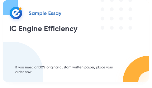 Free «IC Engine Efficiency» Essay Sample