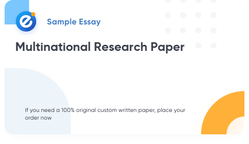 Free «Multinational Research Paper» Essay Sample