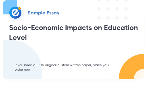 Free «Socio-Economic Impacts on Education Level» Essay Sample