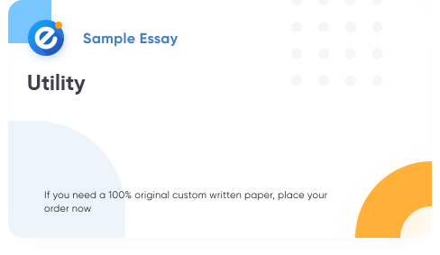 Free «Utility» Essay Sample