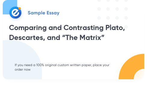Free «Comparing and Contrasting Plato, Descartes, and “The Matrix”» Essay Sample