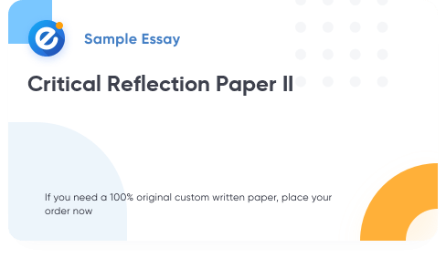 Free «Critical Reflection Paper II» Essay Sample
