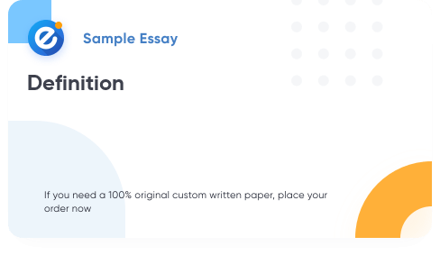 Free «Definition» Essay Sample