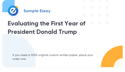 Free «Evaluating the First Year of President Donald Trump» Essay Sample