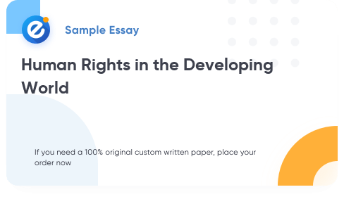 Free «Human Rights in the Developing World» Essay Sample