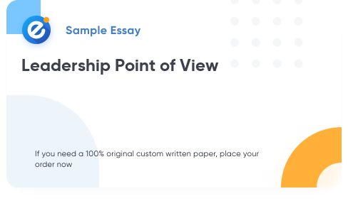 Free «Leadership Point of View» Essay Sample