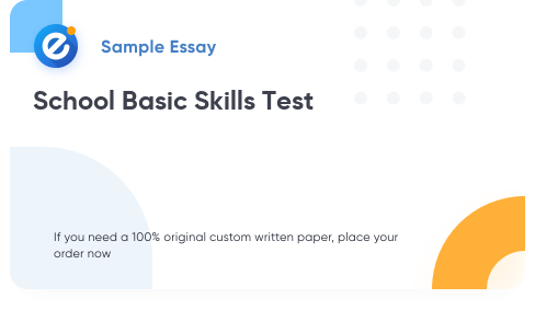 Free «School Basic Skills Test» Essay Sample