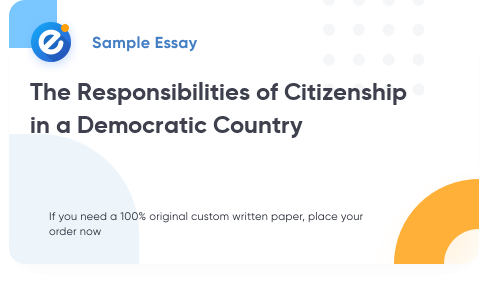 Free «The Responsibilities of Citizenship in a Democratic Country» Essay Sample