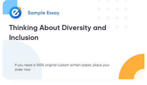 Free «Thinking About Diversity and Inclusion» Essay Sample